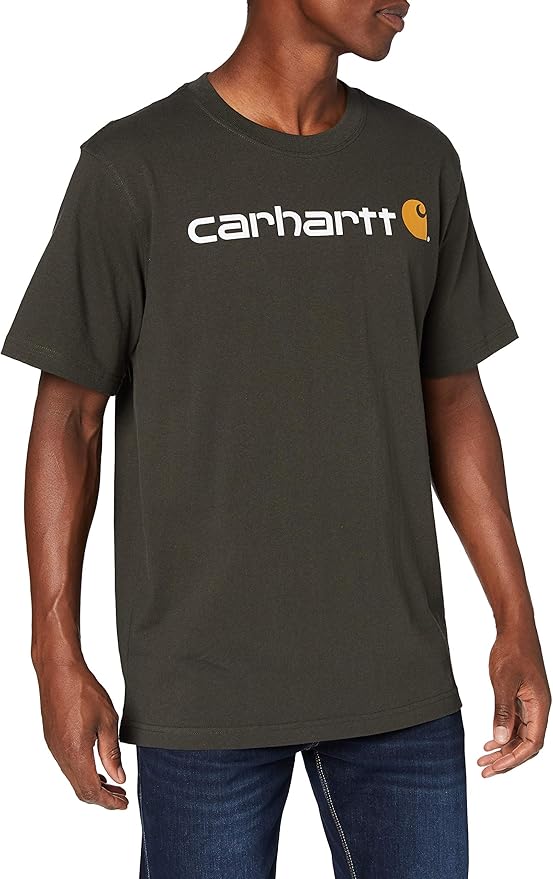 CARHARTT - RELAXED FIT HEAVYWEIGHT SHORT - SLEEVE LOGO GRAPHIC TSHIRT