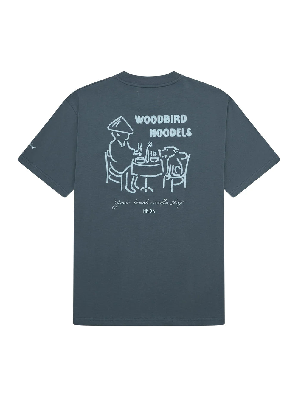 WOODBIRD - WOODBIRD BAINE NOODLE TEE DUST BLUE