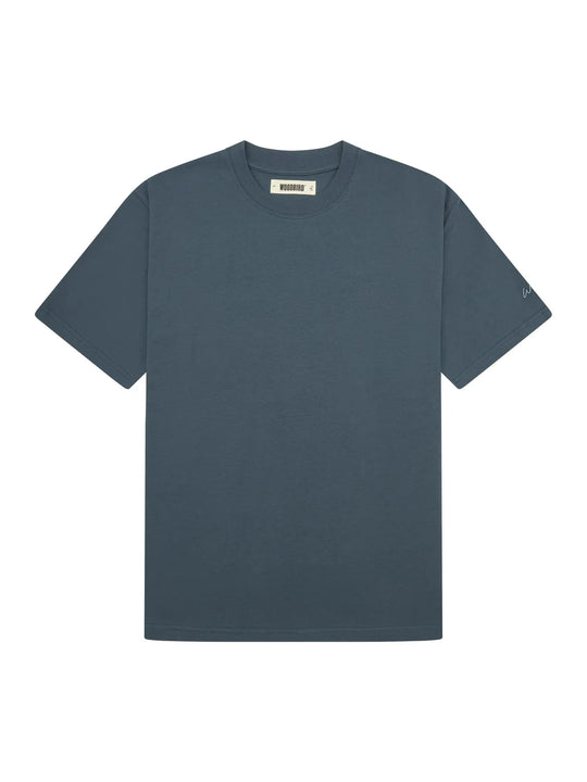 WOODBIRD - WOODBIRD BAINE NOODLE TEE DUST BLUE